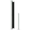 vidaXL Side Awning Black and Grey Polyester 78.7x118.1 in Retractable