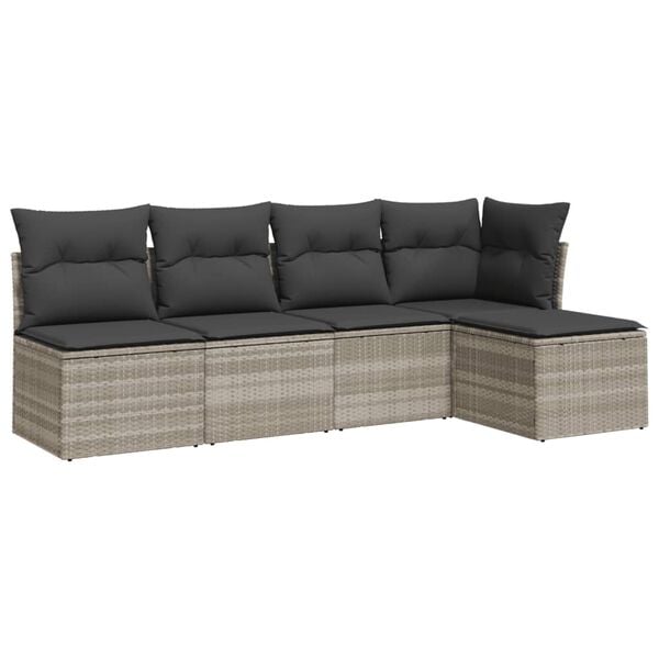 vidaXL Garden Sofa Set Light Grey/ Dark Grey