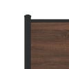 vidaXL Bed Frame Brown oak Steel, engineered wood Double Bed Frame