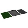 vidaXL Pet Toilet Green and Black PP, PS, PE 29.9 x 20.1 x 1.2 in