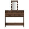 vidaXL Dressing Table Brown 39.37 x 16.14 x 55.12 in Engineered Wood