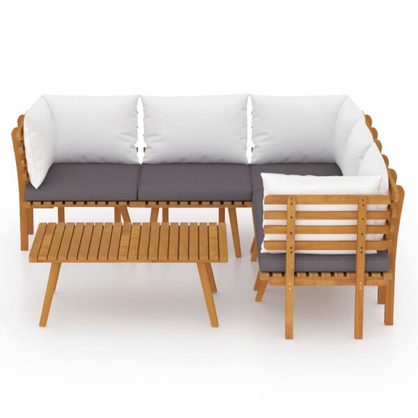 vidaXL Garden Lounge Set Dark grey, white