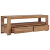 vidaXL TV Cabinet Natural Teak Solid Teak Wood 47.2 x 11.8 x 15.7 in