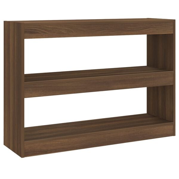 vidaXL Bookcase Brown oak Engineered wood Medium Bookcase Rectangular