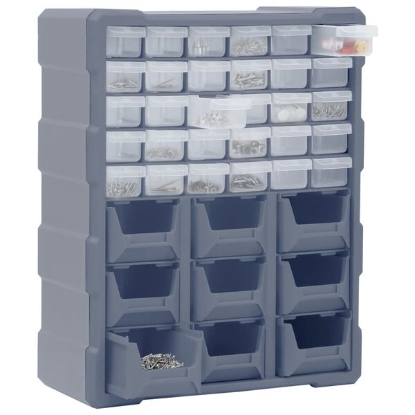 vidaXL Multi-drawer Organizer with 39 Drawers 15"x6.3"x18.5"