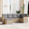 vidaXL Garden Sofa Set Beige and light grey