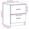vidaXL Bedside Cabinet Set of 2 Sonoma Oak Engineered wood Medium