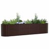 vidaXL Garden Raised Bed Brown 157.5" x 31.5" x 31.9" Steel