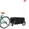 vidaXL Bike Trailer Black 99.2 lb Iron
