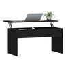 vidaXL Coffee Table Black Engineered wood Medium Adjustable Armrests