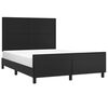 vidaXL Bed Frame without Mattress Black 53.9"x74.8" Full Faux Leather