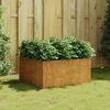 vidaXL Planter Corten steel 31.5 x 31.5 x 15.7 in Decorative Inlays