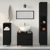 vidaXL Bathroom Furniture Set 3 pcs Black Oak 11.81 x 11.81 x 74.80 in