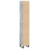 vidaXL Bathroom Cabinet Concrete Grey Engineered Wood, Iron Tall and Slim