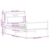 vidaXL Bed Frame Sonoma oak Engineered wood and steel Twin Bed Frame