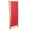 vidaXL Beach Chair Red Solid Eucalyptus wood, Polyester Medium Foldable