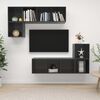 vidaXL TV Cabinet Set High gloss grey Engineered wood Medium