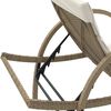 vidaXL Sun Lounger Beige Poly Rattan Standard Adjustable Armrests
