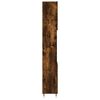 vidaXL Bathroom Cabinet Smoked Oak Engineered Wood, Iron Tall