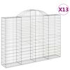 vidaXL Gabion Basket Set of 13 Silver Galvanized Iron