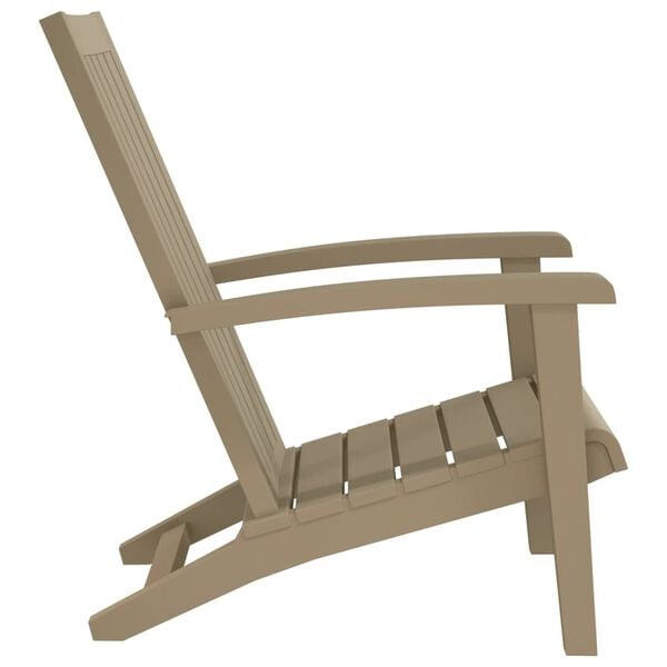 vidaXL Garden Adirondack Chair Light brown Polypropylene Standard