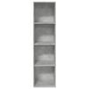 vidaXL Bookcase Concrete Grey Engineered Wood Medium Bookcase