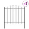 vidaXL Garden Fence 7 pcs Grey 66.93 x 74.80 in Powder-Coated Steel