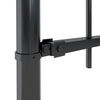 vidaXL Garden Fence with Hoop Top Steel 561.4"x31.5" Black