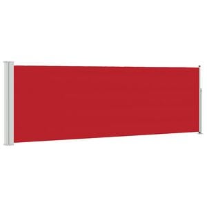 vidaXL Side Awning Red screen + Gray stand