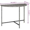 vidaXL Garden Table Grey Poly Rattan Medium Tough Garden Table