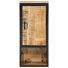 vidaXL Bathroom Cabinet Brown/Black Solid Mango Wood, Iron Compact