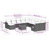 vidaXL Garden Sofa Set Black Poly Rattan Large Modular Garden Sofa Set