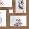 vidaXL Photo Frame Light brown MDF 4x Modern Collage Photo Frame