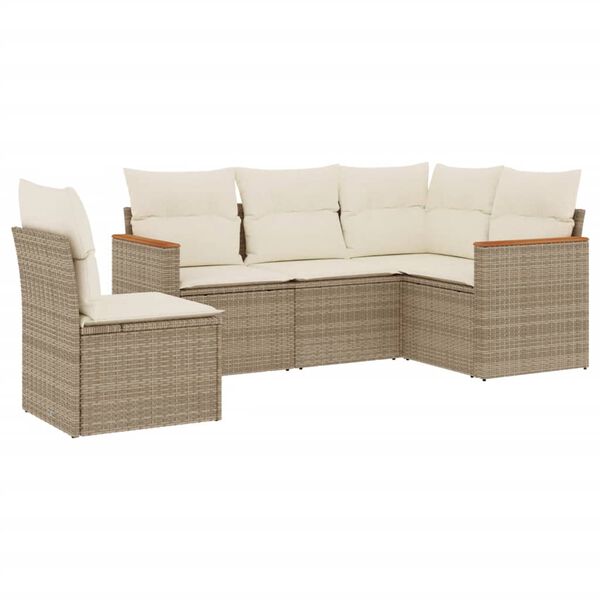 vidaXL Garden Sofa Set Beige