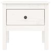 vidaXL Side Table Set of 2 White Solid pine wood Small Minimalistic