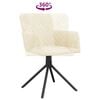 vidaXL Swivel Dining Chair Set of 2 Cream Velvet Swivel