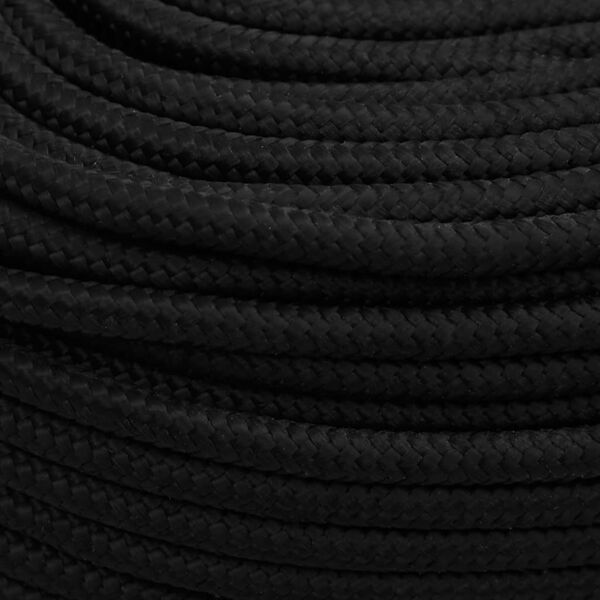 vidaXL Work Rope Black 0.31 " 820.2 ' Polyester