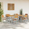 vidaXL Garden Dining Set 7 pcs Gray and brown 78.7" x 35.4" x 29.5