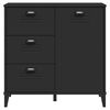 vidaXL Storage Cabinet Black Engineered wood, plastic Medium