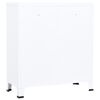 vidaXL Storage Chest White Steel Medium Storage Chest Rectangular
