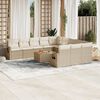 vidaXL Garden Sofa Set Beige