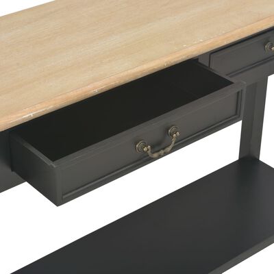 vidaXL Console Table Black 43.3"x13.7"x31.4" Wood