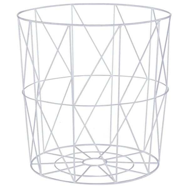 vidaXL Coffee Table Set of 3 White MDF, Metal Small, Medium, Large