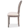 vidaXL Dining Chair Set of 6 Cream Linen, Birch, Rubberwood, Foam
