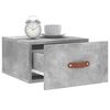 vidaXL Wall-mounted Bedside Cabinet Concrete Grey Engineered Wood