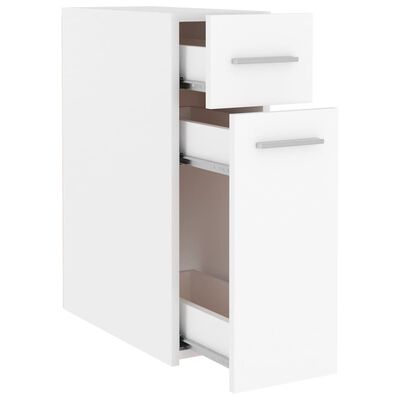 vidaXL Apothecary Cabinet White 7.9"x17.9"x23.6" Engineered Wood