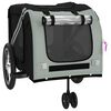 vidaXL Pet Bike Trailer Grey and Black Oxford Fabric and Iron
