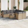vidaXL Garden Sofa Set Beige, Light Grey