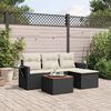 vidaXL Garden Sofa Set Black, Cream White