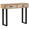 vidaXL Console Table Brown Solid mango wood, powder-coated iron Medium